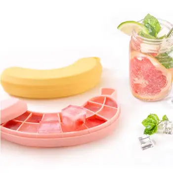 

Creative Silicone Fruit Mold Tray Creative Banana Shaped Ice Cube Cake decoration Mold DIY Ice Tray Mold for Summer Home Acces
