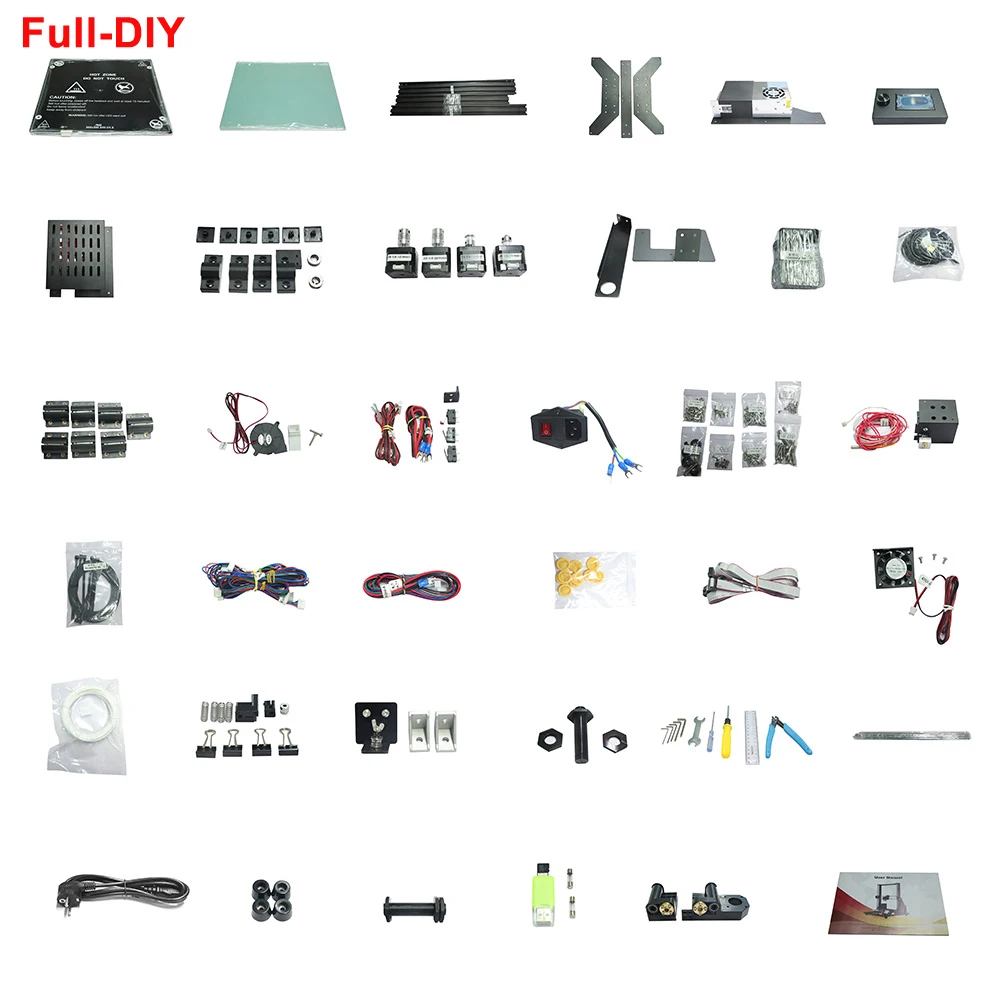 Anet A8 Plus Модернизированный Высокоточный DIY 3D принтер самосборка 300*300*350 мм большой