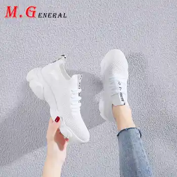 

Female Low Top Shoes Woman Fashion Summer Casual Sneakers Women's White Mesh Breathable Shoe Women Slip-on Platform Trainers C14