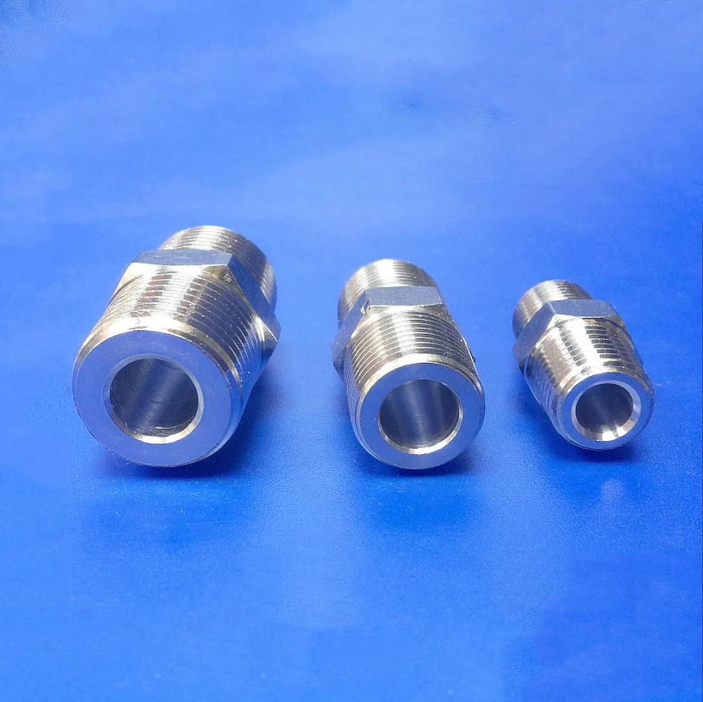 1/" 1/4" 3/" 1/2" NPT штыревой на штыревой шестигранный ниппель 304/316 соединитель из нержавеющей стали водный газ пропан