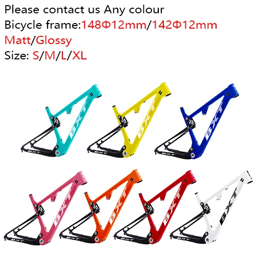 Color 1 Полностью углеродная Треугольная рама подвески горного велосипеда 29er T800 карбоновая рама Задний амортизатор 165*38 мм* 22 мм MTB велосипедная Рама с Зажим для головной гарнитуры - Цвет: Color 1