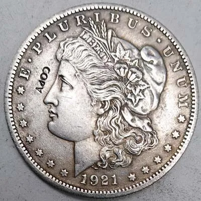 1921 Копия монет США 1878-1921 MORGAN DOLLAR коллекционные монеты - Цвет: 1921