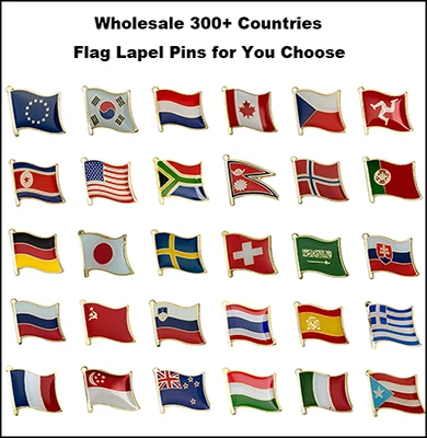 300+ флаг стран Лапле булавка значок для вас выбрать 5 шт в партии - Цвет: Mixed