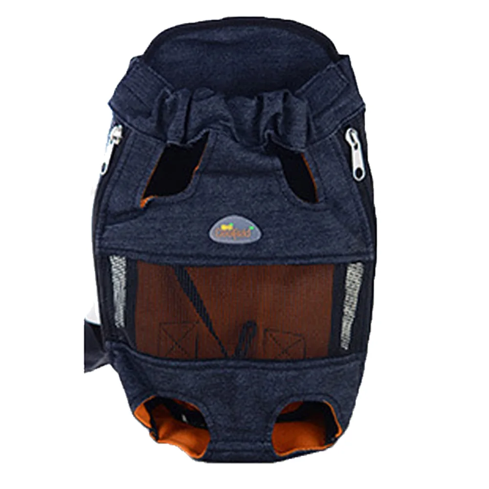 Dark Blue Портативный открытый кошка собака домашнее животное двойной плечо молния сумка рюкзак дорожная переноска - Цвет: Dark Blue