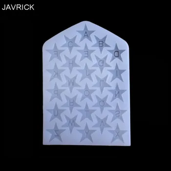 

26 Letters Star Silicone Fondant Chocolates Mold DIY Resin Jewelry Baking Tool