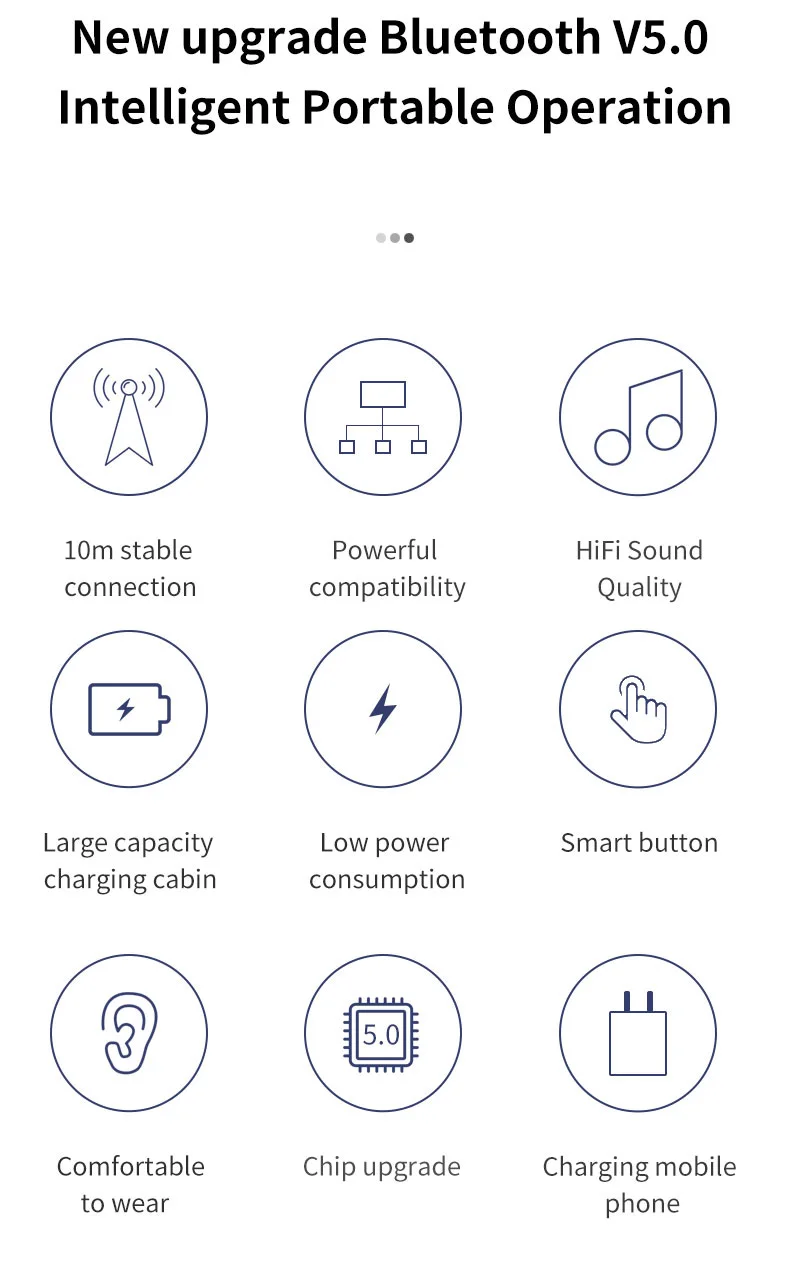 Q19 Bluetooth наушники V5.0 настоящие беспроводные стерео наушники сенсорный светодиодный дисплей с двойным микрофоном спортивные водонепроницаемые наушники IPX5