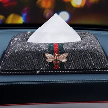 Стиль, автомобильная коробка для салфеток, коробка для извлечения бумаги, Алмазный Набор, Классный женский креативный чехол для ключей автомобиля, товары для автомобиля