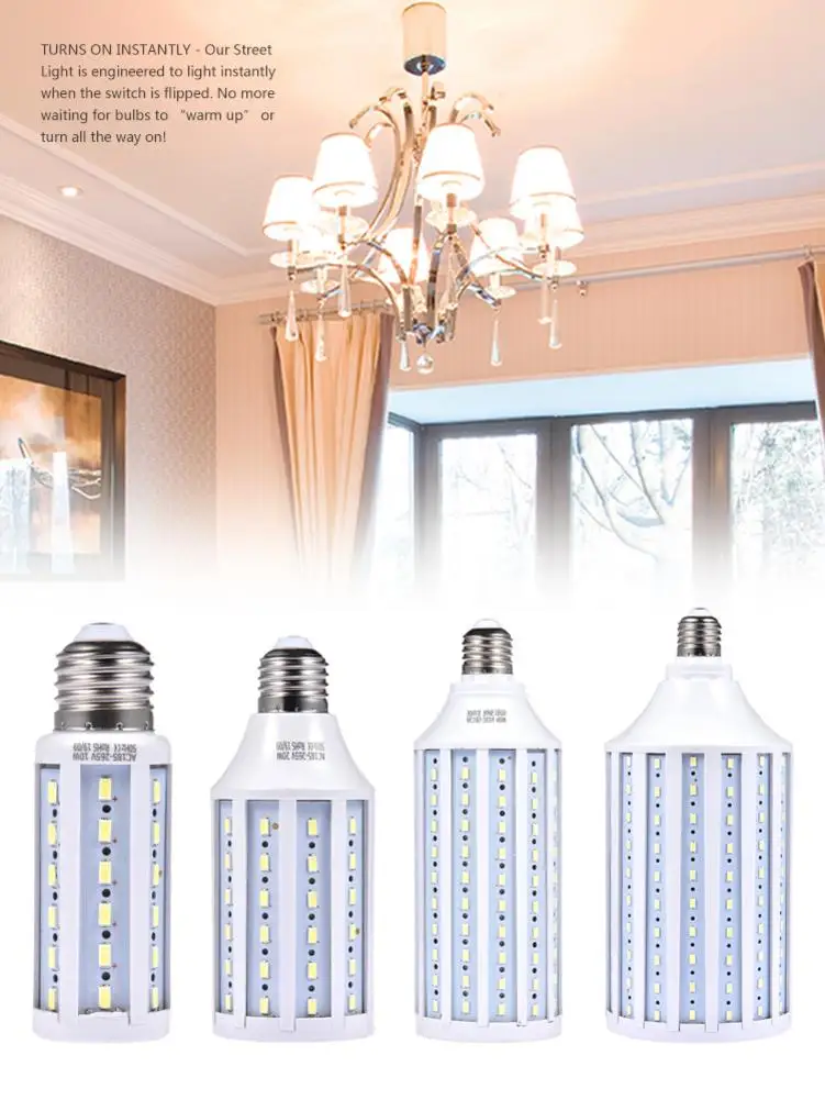 Corn Lamp E27/E26 LED Lamp Bulb Pendant Lighting Chandelier Ceiling Light 85-265V 10/20/ 40/60W Energy Saving Lamp