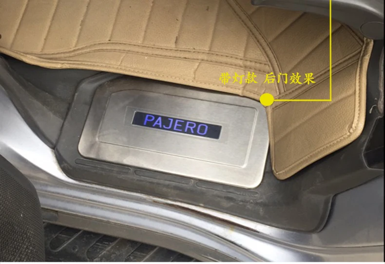 Для Mitsubishi Pajero V93 V97 V73 2003- Нержавеющая Сталь Бампер протектор порога Накладка/порог дверь порог автомобиля стиль