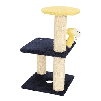 

20cm Pet 3 Layer Cat Climbing Tree Scratching Post Board Hanging Toy Activity Center Cat Jumping Standing Fram Cat Furniture