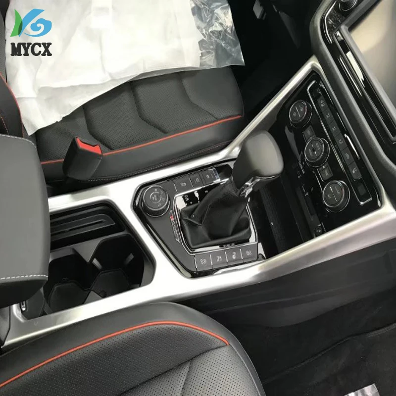 ABS матовая общая крышка коробки передач стаканчик для воды рамка украшение с блестками для Volkswagen Tiguan L аксессуары для интерьера 1 шт