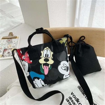 

Disney Mickey mouse shoulder bag lady canvas messenger shoulder bag Minnie handbag women messenger bag shopping Gift