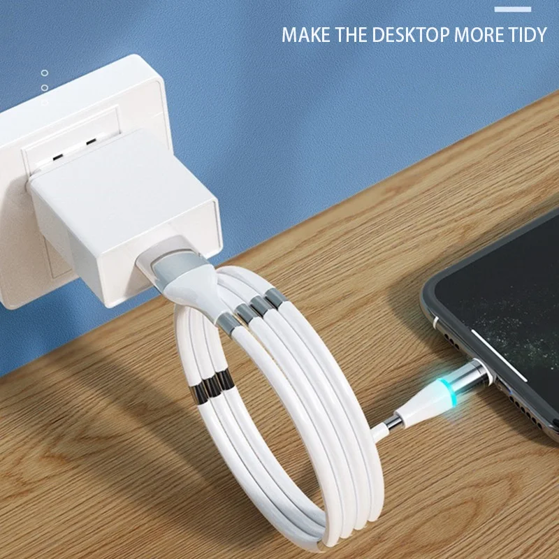 1 м Магнитный Micro USB C кабель для передачи данных Тип поглощение iPhone Lightnings зарядный
