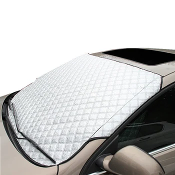 

Silver Car Windshield Cover Sunscreen Antifreeze Rain Guard Accessories