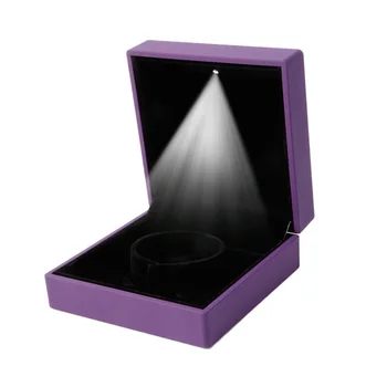 

LED Light Bangle Bracelet Gift Box Case Jewelry Display Wedding Premuim Supply P0RF