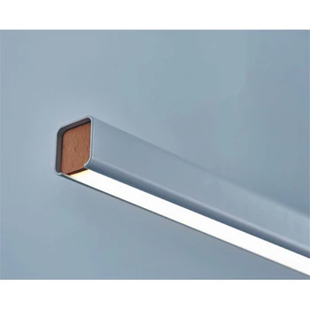 

Nordic Long Wood LED Pendant Lights Bar Restaurant LED Office Lamp Study Art Decor Designer Pendant Lights Lighting Hanging Lamp