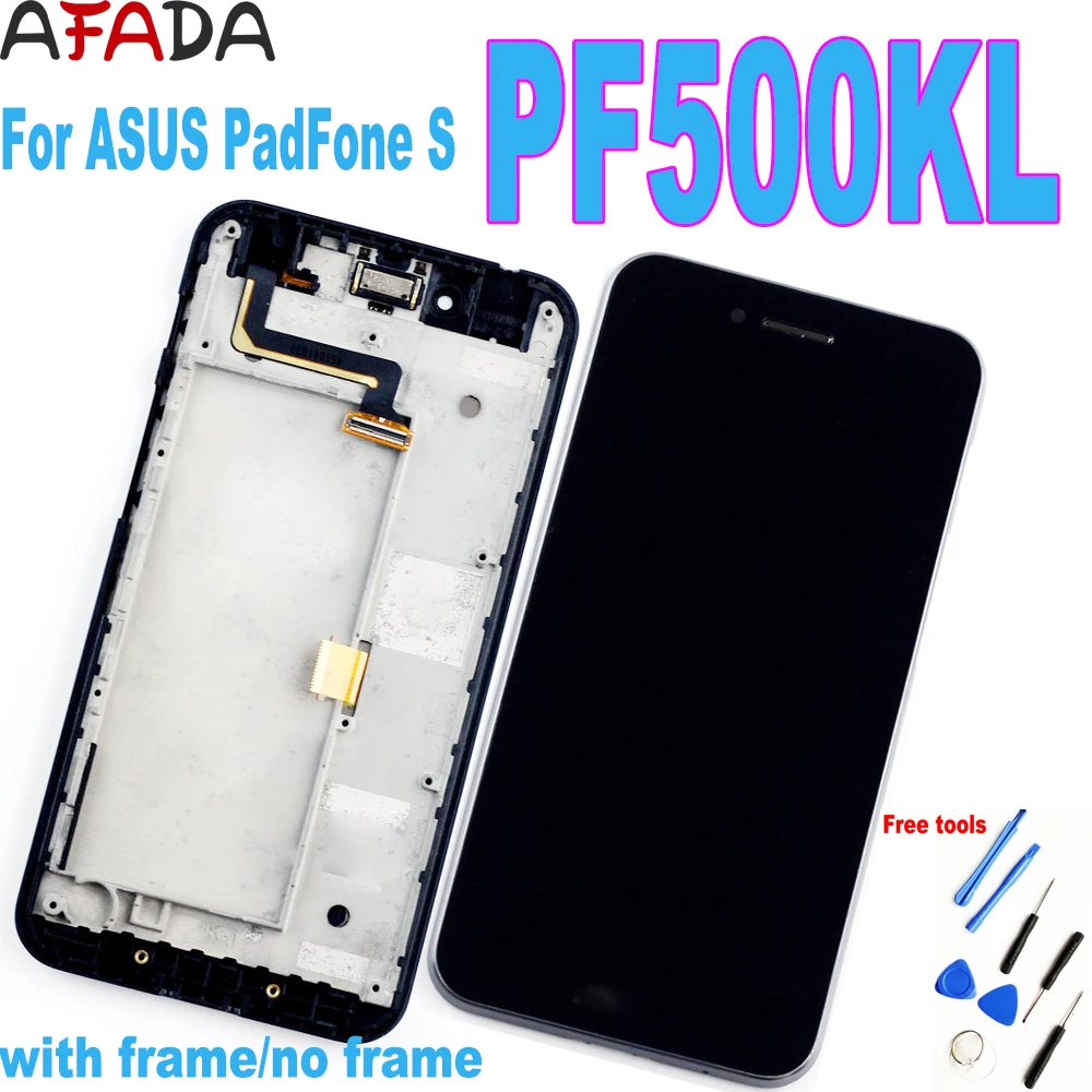 

5.0" For ASUS PadFone S PF500KL LCD Display Touch Screen Digitizer Assembly For ASUS PF500KL PF500 PF-500KL T00n Screen frame