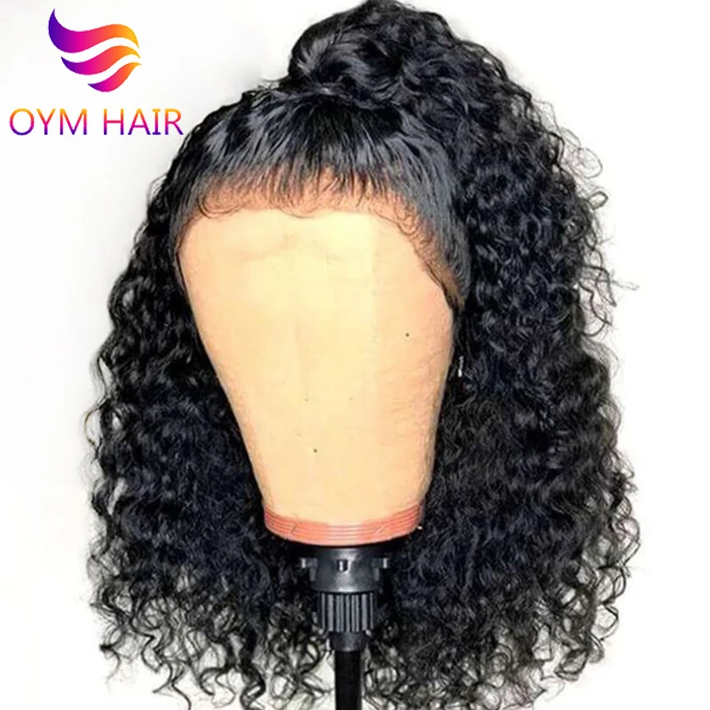 

1B/27 Ombre Short Curly Lace Front Human Hair Wigs With Baby Hair Pre Plucked Remy Brazilian 13x4 Lace Bob Wigs Bleached 150%