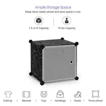 

Plastic Storage Wardrobe DIY Combined Storage Locker Cabinet Shelves Connector For Cube Storage Modular Organizer Closet Clips