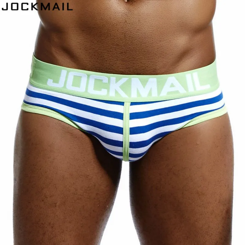 Трусы JOCKMAIL мужские в полоску Брендовое нижнее белье пикантные трусы слипы гей