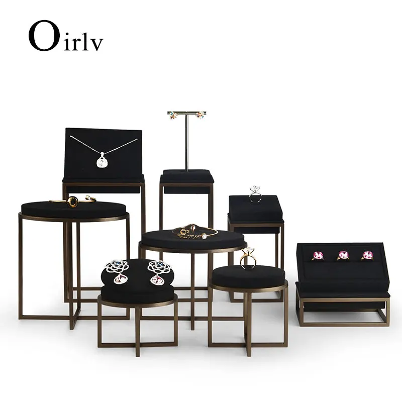 Oirlv Новая металлическая подставка для ювелирных изделий набор колец ожерелий