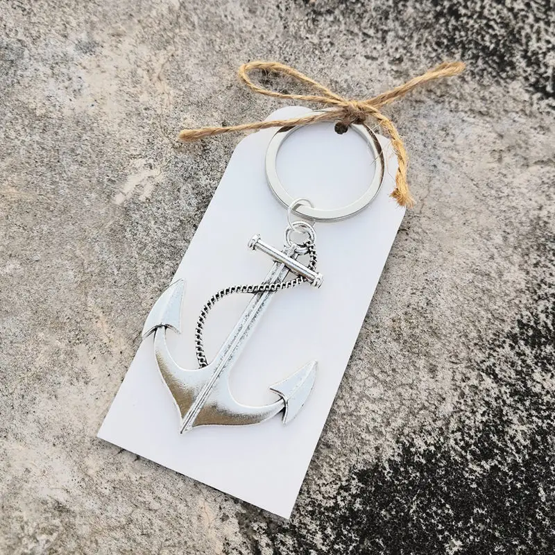 Porte-clés Marin Voilier & Ancre - Cadeau Nautique Pour Femme, Marin Ou Fan De La Mer - Doré