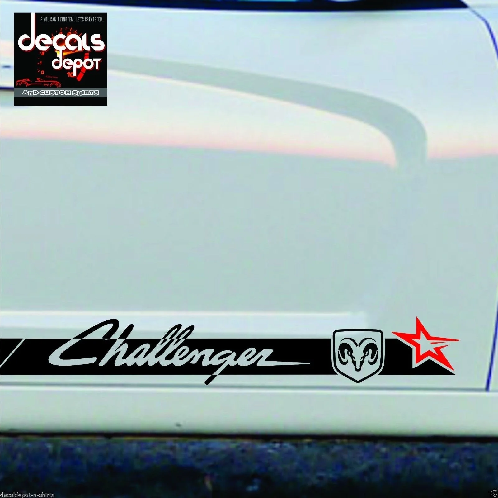 Для рокер панели полосы подходит к Dodge CHALLENGER виниловая наклейка полосы