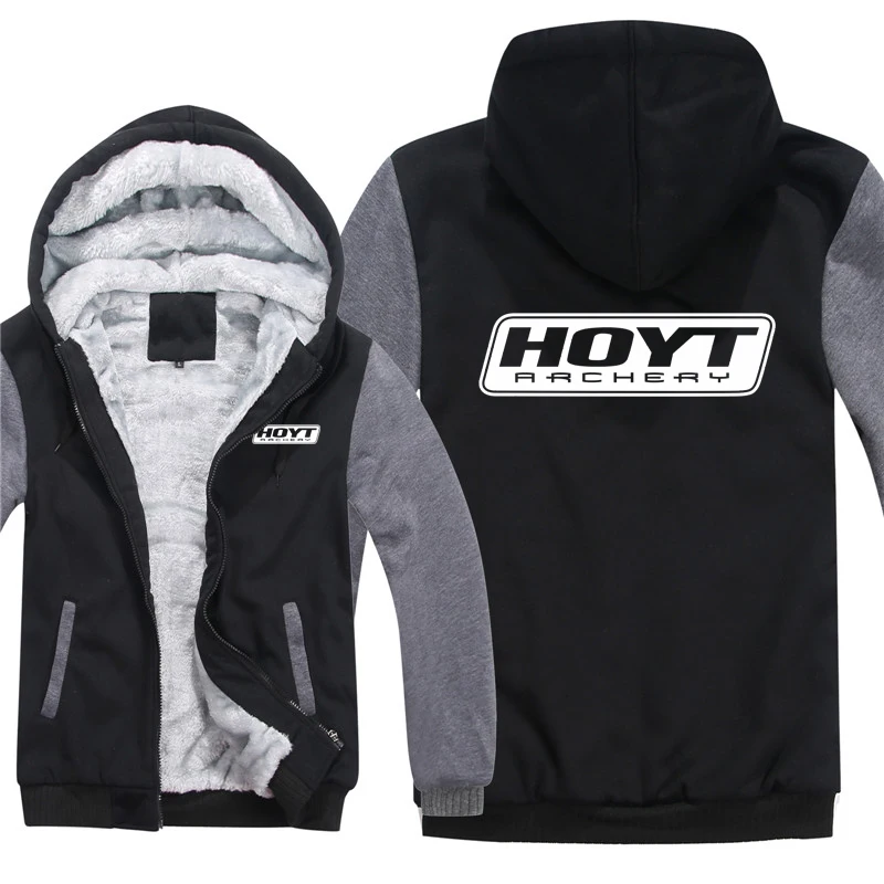 Winter HOYT Archery Huntinger Bows Hoodies Men Fashion Coat Pullover Fleece Liner Jacket HOYT Archery Sweatshirts Hoody 3