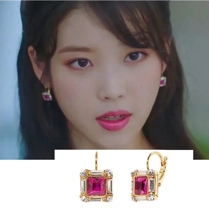 Новые корейские ТВ звезды блестящие квадратные серьги с кристаллом персонализированные серьги Стразы элегантные для женщин Penendientes ювелирные изделия