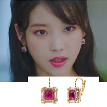 Новые корейские ТВ звезды блестящие квадратные серьги с кристаллом персонализированные серьги Стразы элегантные для женщин Penendientes ювелирные изделия