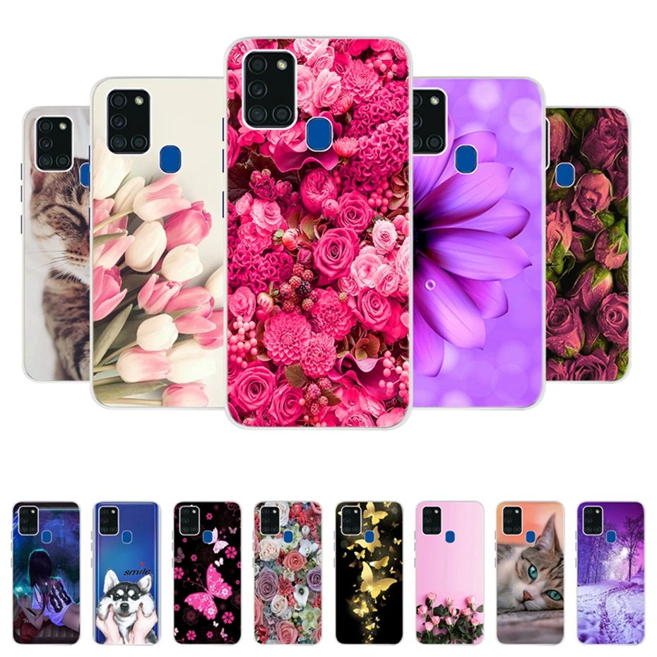 Чехол для Samsung Galaxy A21S чехол A21 S 2020 мягкие силиконовые чехлы из ТПУ задняя крышка