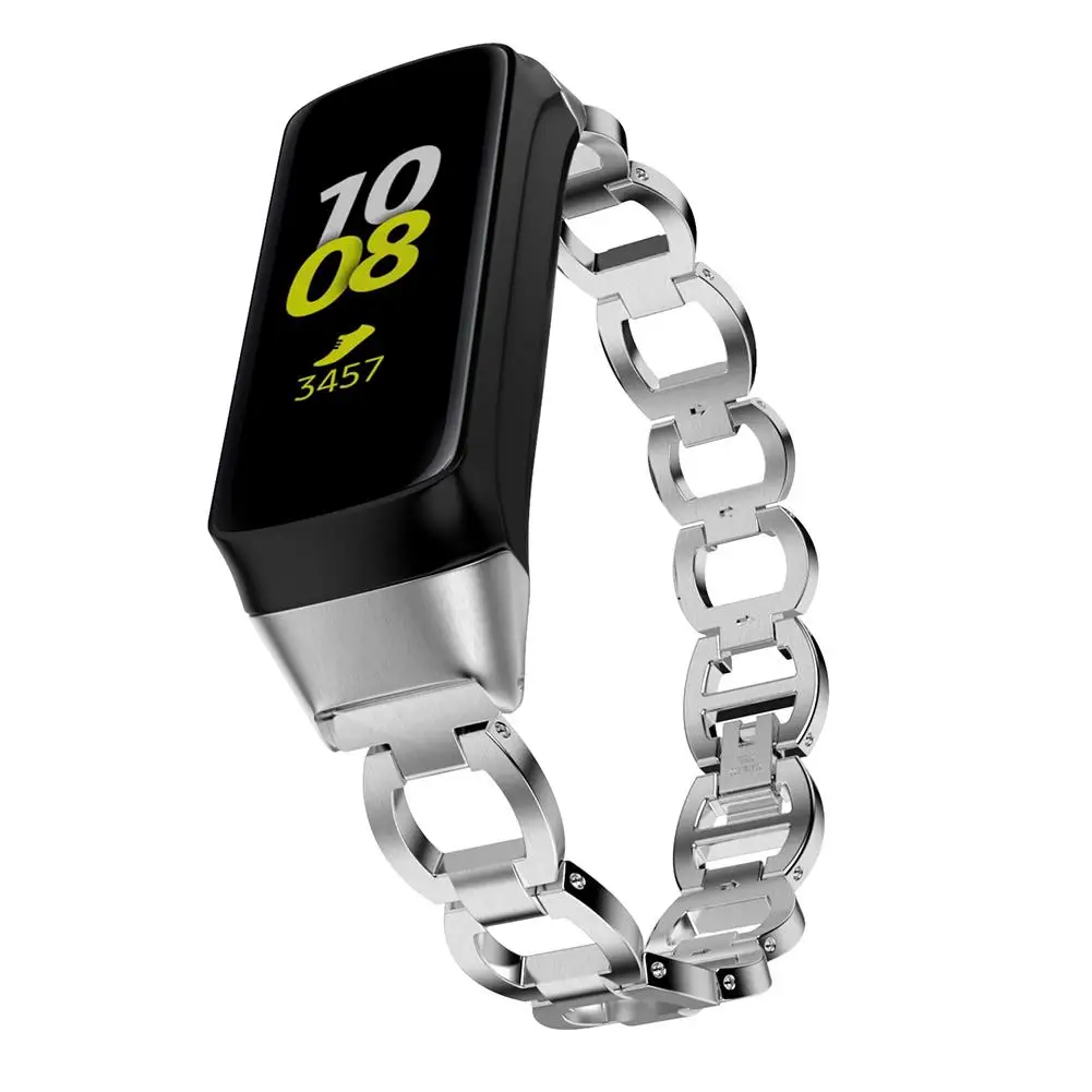 Роскошные часы с металлическим ремешком для Galaxy Fit SM-R370 браслет из нержавеющей стали сменный ремешок