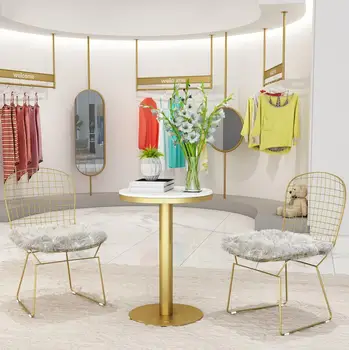 

Nordic net red leisure sofa desk chair combination bar high foot tea table beauty salon clothing shop