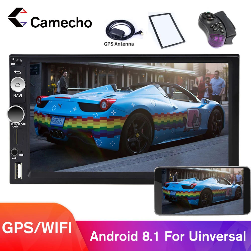 Автомагнитола Camecho 2 din мультимедийный плеер с Android 8 1 GPS Wi Fi стерео для Volkswagen Nissan
