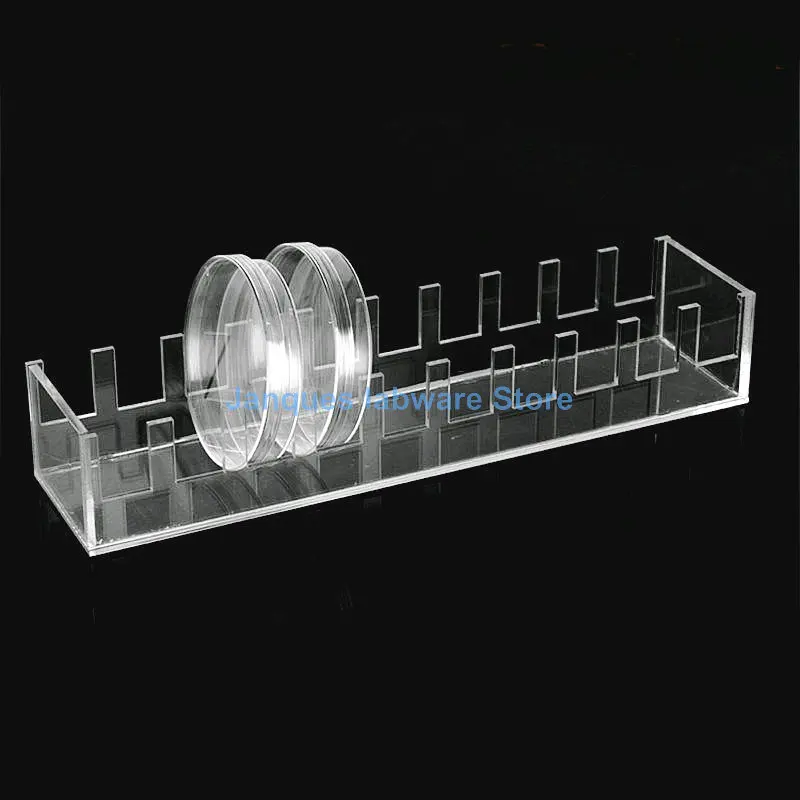 1pc Plexiglass petri dish stand 5/10positions rack suitable for diameter 60/75/90/100/120/150mm laboratory Round petri dishes