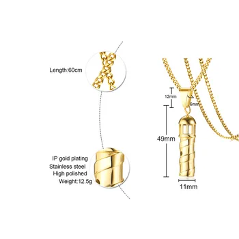 

RUIYI stainless steel necklace hot sell gold color top quality single women 49mm observation tower gift women jewelry