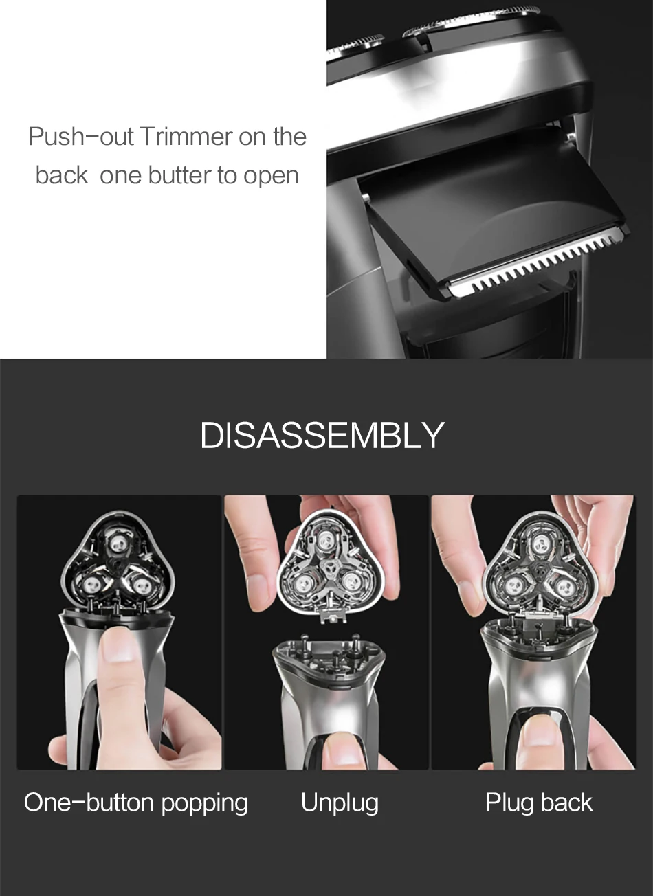 Xiaomi enchen бритва электробритва для мужчин USB Перезаряжаемый 3D бритвенный станок для бороды