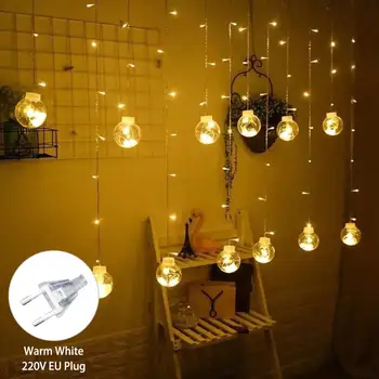 

2.5m String Lights Globe Bulb With 12 Clear Ball Vintage Bulbs Indoor/Outdoor Hanging Umbrella Patio String Lighting EU