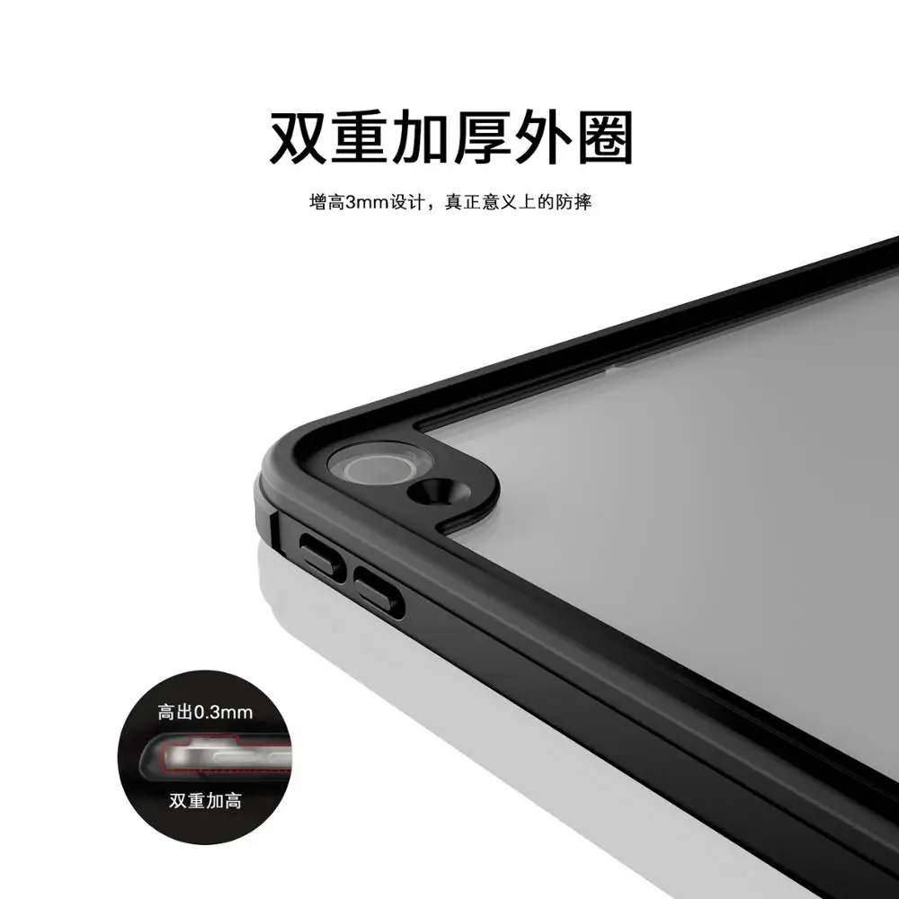 Для iPad Pro 12,9 Чехол IP68 водонепроницаемый ударопрочный грязеотталкивающий снег с сенсорным ID задняя крышка для iPad Pro 12,9 дюйма 360 Полный Coque Capa