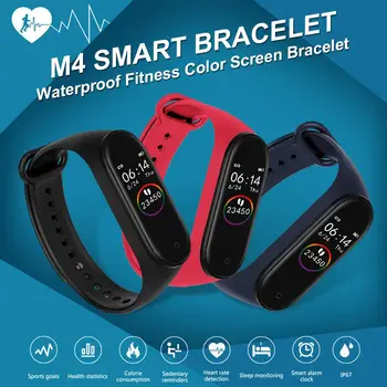 

M4 Smart Bracelet Bluetooth Sport Watch Smart Band Color Screen Waterproof Heart Rate Fitness For Android IOS