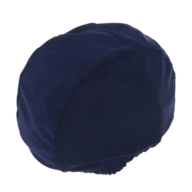 Полиэфирная Мужская женская спортивная Гибкая тканевая шапочка для плавания, синяя шляпа для плавания