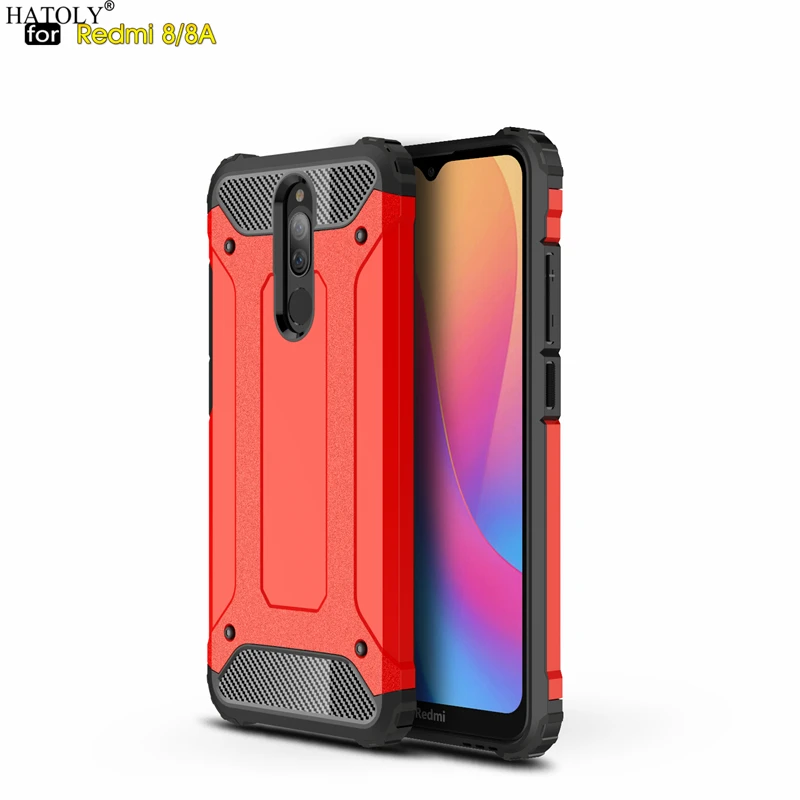 HATOLY для Coque Xiaomi Redmi 8 чехол Heavy армированный Жесткий Тонкий резиновой подошве