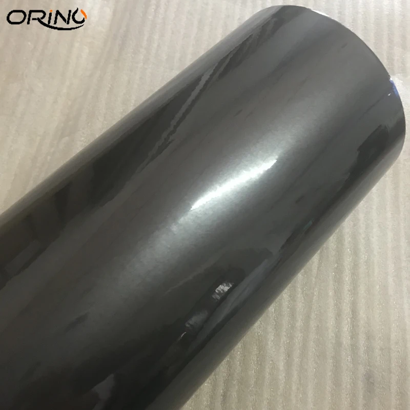 Grey Glossy Metallic Vinyl Film Wrap-3