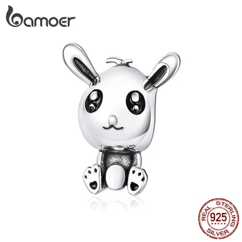 

bamoer Easter Series Rabbit Animal Metal Charm for Original Charms Bracelet or Bangle Festival Gifts for Girl Jewelry SCC1467
