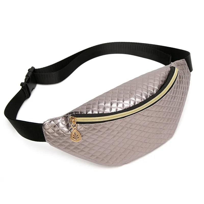 Сумочка на ремне поясная упаковка для женщин дизайнерские бренды люксовые сумки Высокое качество Бриллиантовая проверка женская сумка из искусственной кожи поясная сумка - Цвет: bronze