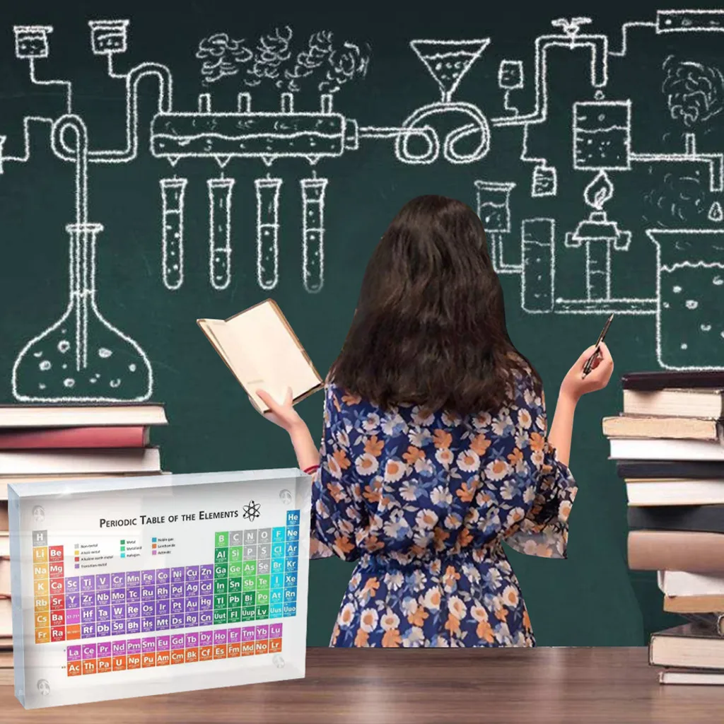 

Periodic Table Display With Elements Craft Bottle Decoration Nature Science Toys 170 x 24 x 120mm