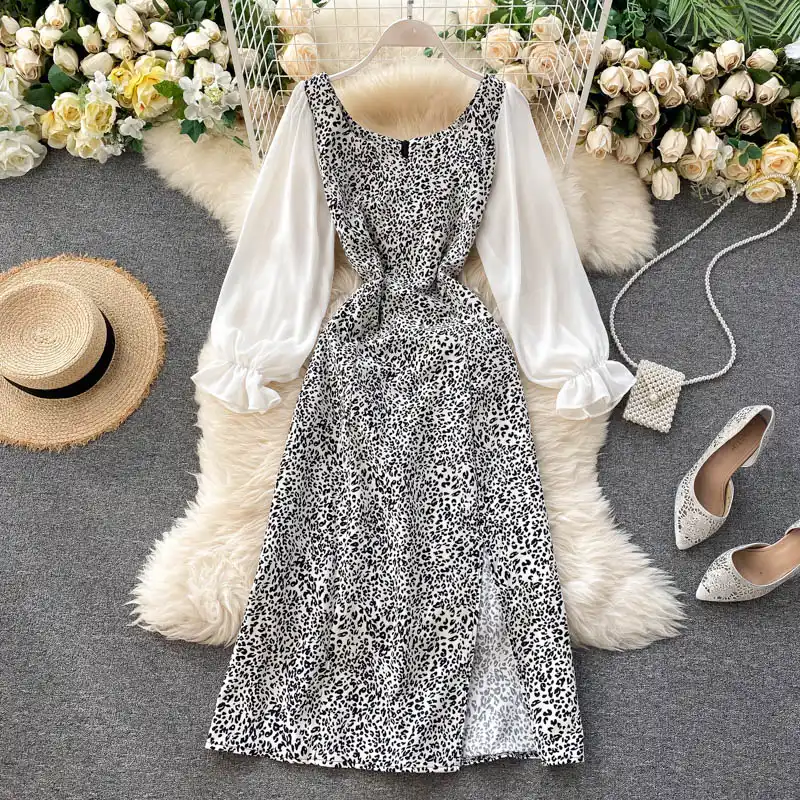 retro leopard print dress