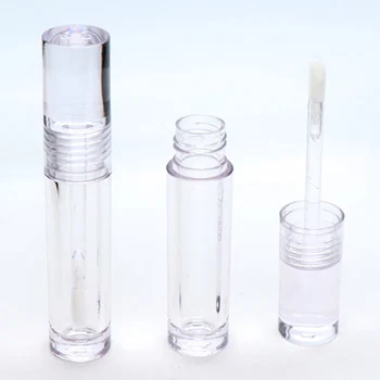 

4.8ML Simple Transparent Type Empty Lip Glaze Tube Lipstick Cylindrical Cosmetic Containers Travel Makeup Tools DW