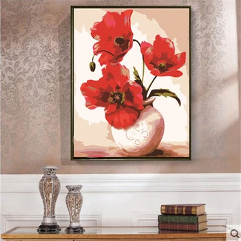 

Vase Paintings By Numbers DIY Pictures Oil Coloring By Numbers Set Gift Drawing By Numbers Canvas Decor New Arrivals
