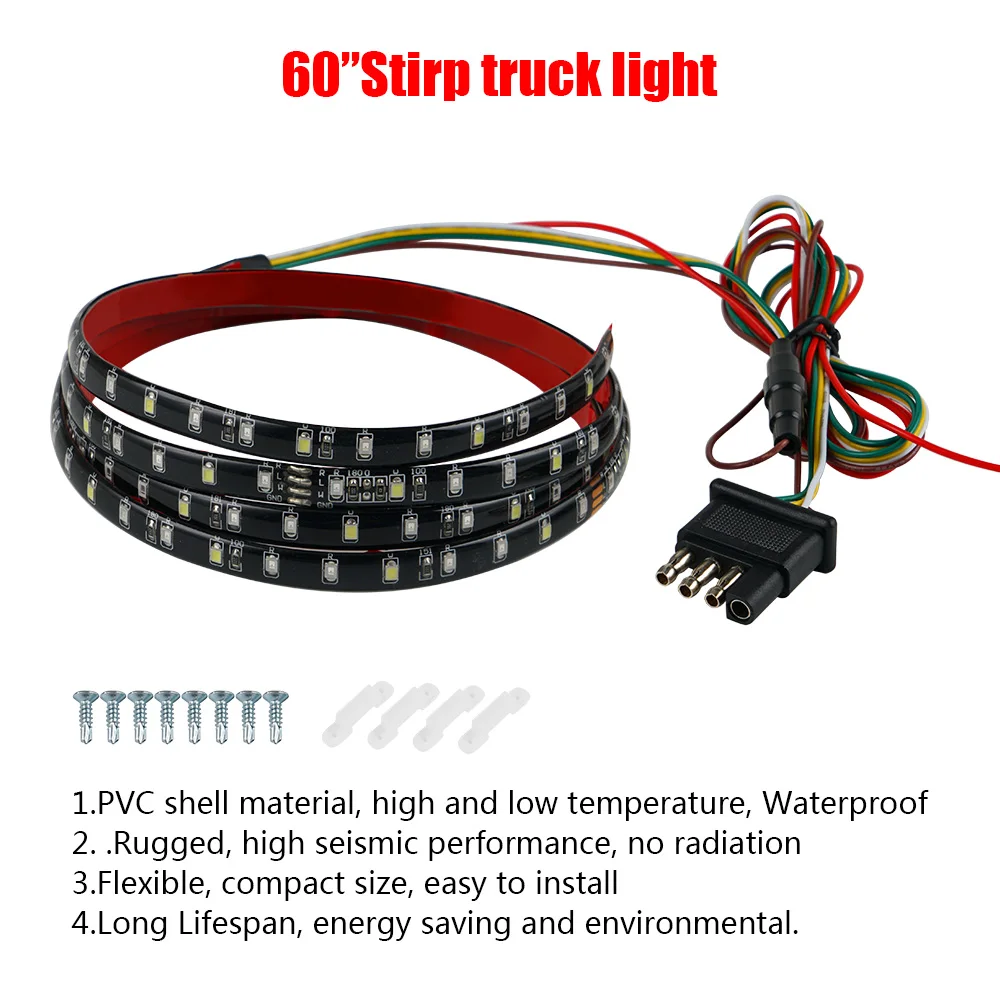 6" трехрядный грузовик Tailgate12V светодиодный светильник для полосы заднего тормоза сигнал поворота Runn светильник s для грузовика SUV Jeep RV